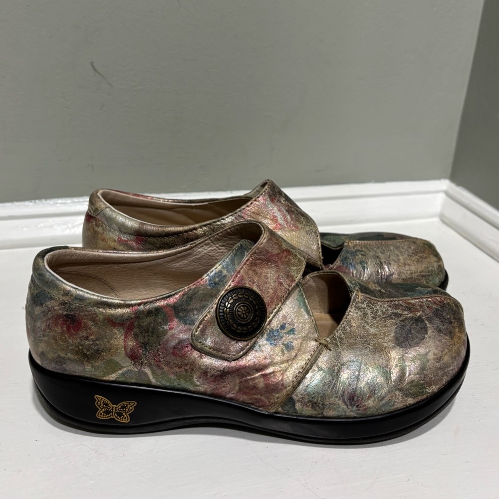 ALEGRIA Women’s Floral Kaitlyn Patina Comfort Shoes-size 38 (US 7.5)